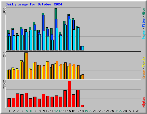 Daily usage for October 2024