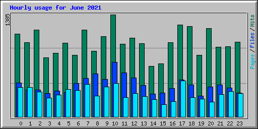 Hourly usage for June 2021