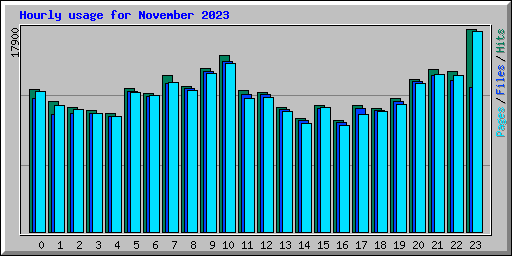 Hourly usage for November 2023