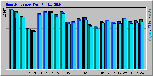 Hourly usage for April 2024